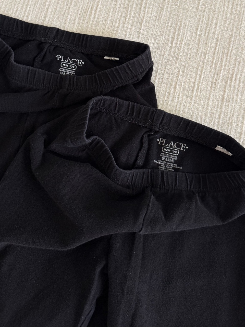 Girls Black Stretch Biker Active Shorts - Pack of 2 - Picture 3 of 4